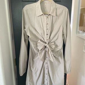 Free People Linen long sleeve shirt